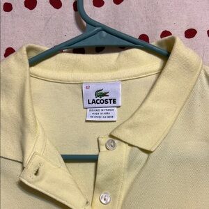 Lacoste Pale Yellow Polo Shirt with Crocodile Logo